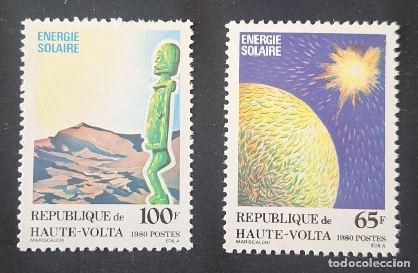 Briefmarken: Alto Volta 1980 Mi. 785-786 energ&iacute;a solar sol estatua africana