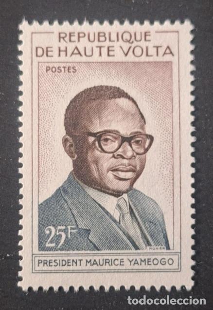 Sellos: Alto Volta 1960 Mi. 89 Presidente Maurice Yam&eacute;ogo retrato