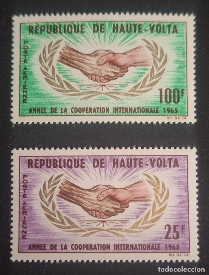 Briefmarken: Alto Volta 1965 Mi. 165-166 Correo a&eacute;reo cooperaci&oacute;n internacional