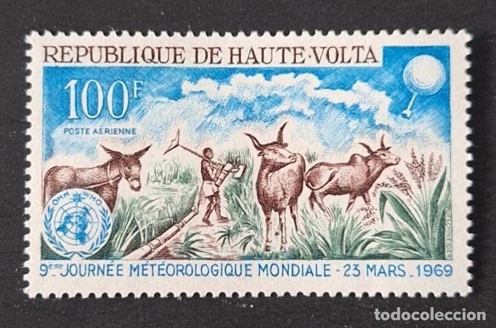 Timbres: Alto Volta 1969 Mi. 258 D&iacute;a Meteorol&oacute;gico Mundial bovinos OMM