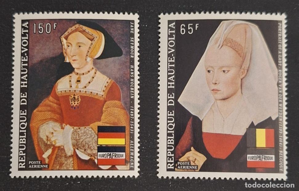Sellos: Alto Volta 1973 Mi. 435/437 Europafrica Holbein Van der Weyden