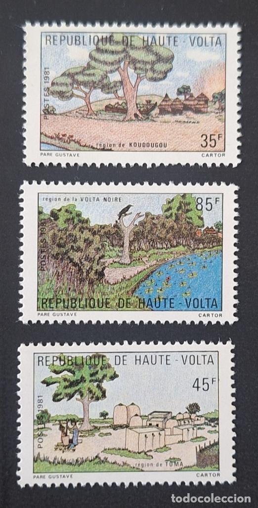 Sellos: Alto Volta 1981 Mi. 837-839 regiones Koudougou Negra Toma &aacute;rboles