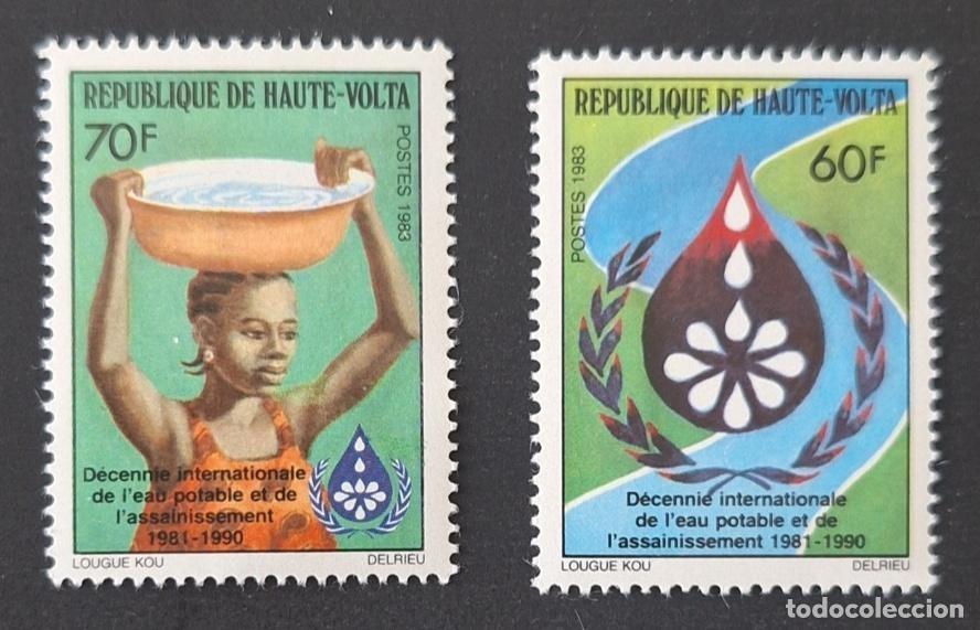 Sellos: Alto Volta 1983 Mi. 893-894 D&eacute;cada agua potable saneamiento