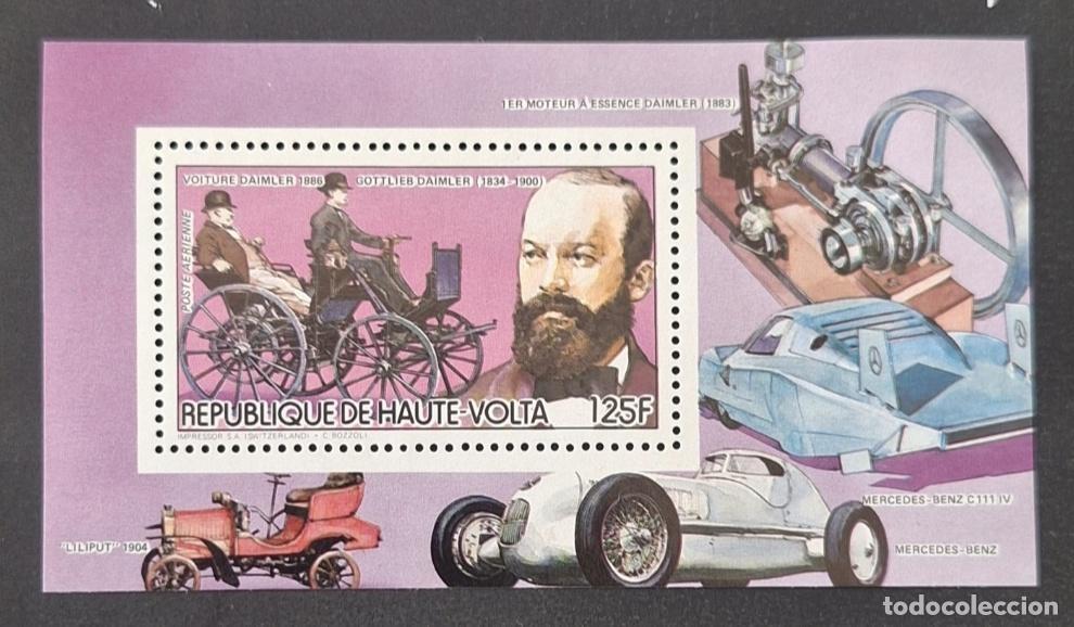 Sellos: Alto Volta 1985 Mi. 940 (Bl) Gottlieb Daimler autom&oacute;viles Mercedes-Benz