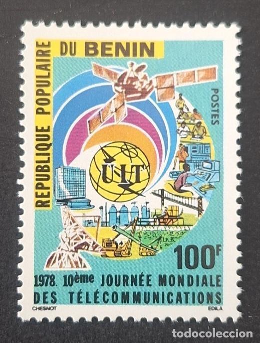 Sellos: Ben&iacute;n 1978 Mi. 131 D&iacute;a Mundial Telecomunicaciones UIT sat&eacute;lite