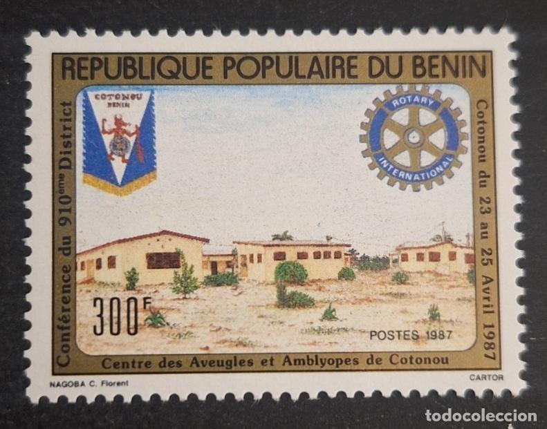 Sellos: Ben&iacute;n 1987 Mi. 453 Rotary Internacional Conferencia Cotonou Ciegos