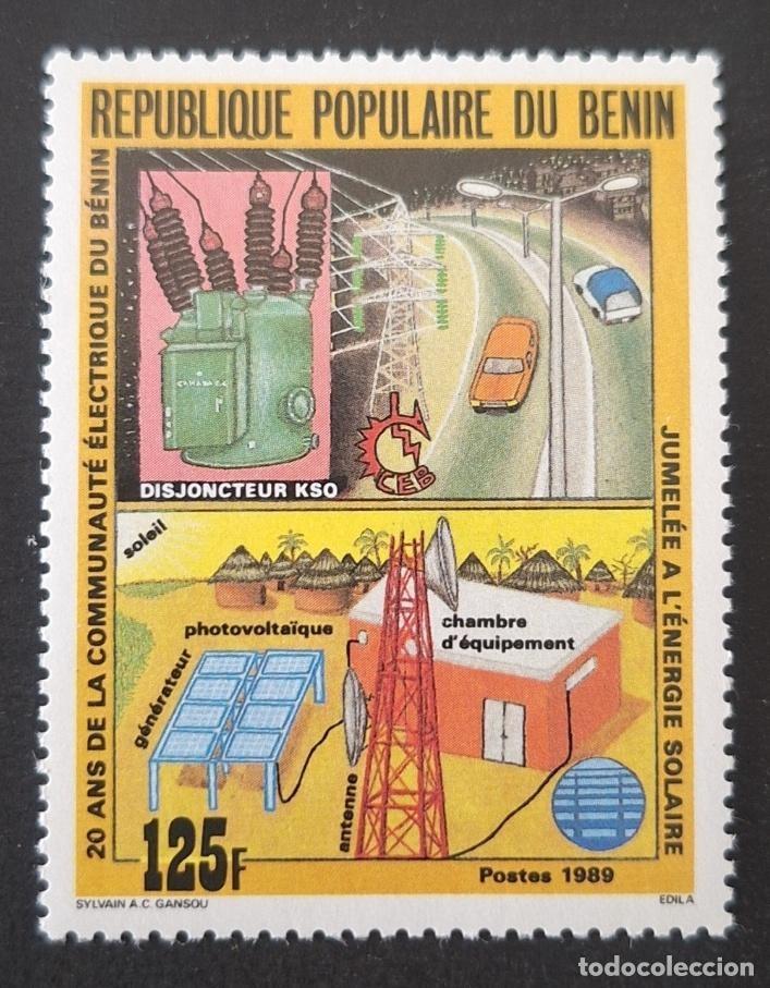 Stamps: Ben&iacute;n 1989 Mi. 487 Comunidad el&eacute;ctrica energ&iacute;a solar fotovoltaica