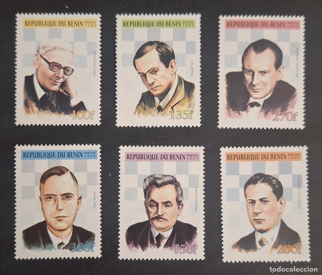 Sellos: Ben&iacute;n 1999 Mi. 1145-1150 ajedrez campeones del mundo Capablanca Tal