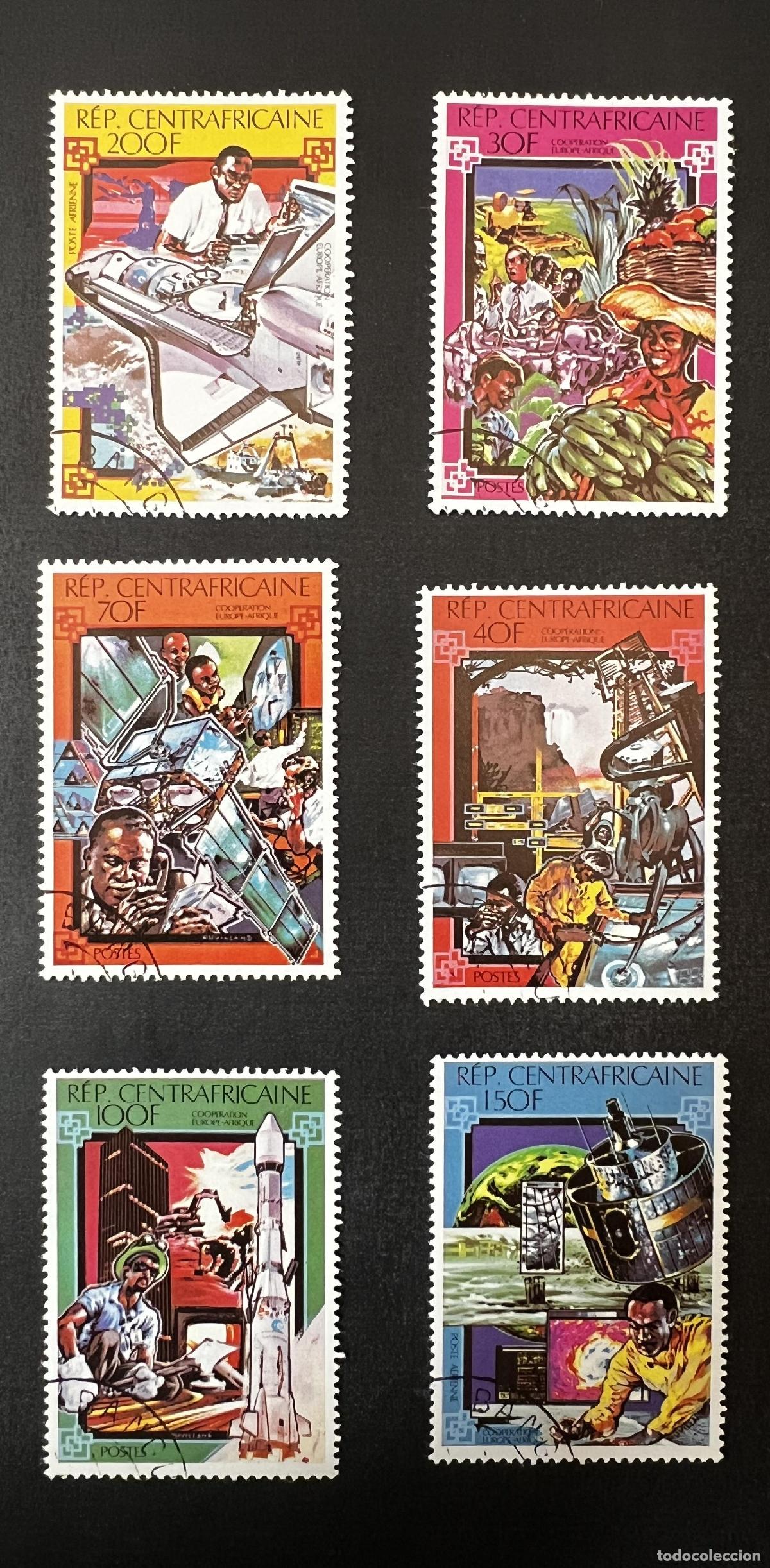 Sellos: Centro&aacute;frica 1980 Mi. 688-693 matasellado cooperaci&oacute;n Europa-&Aacute;frica espacio