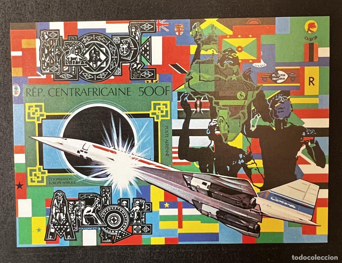 Sellos: Centro&aacute;frica 1980 Mi. Bl. 90B ND Concorde cooperaci&oacute;n Europa-&Aacute;frica