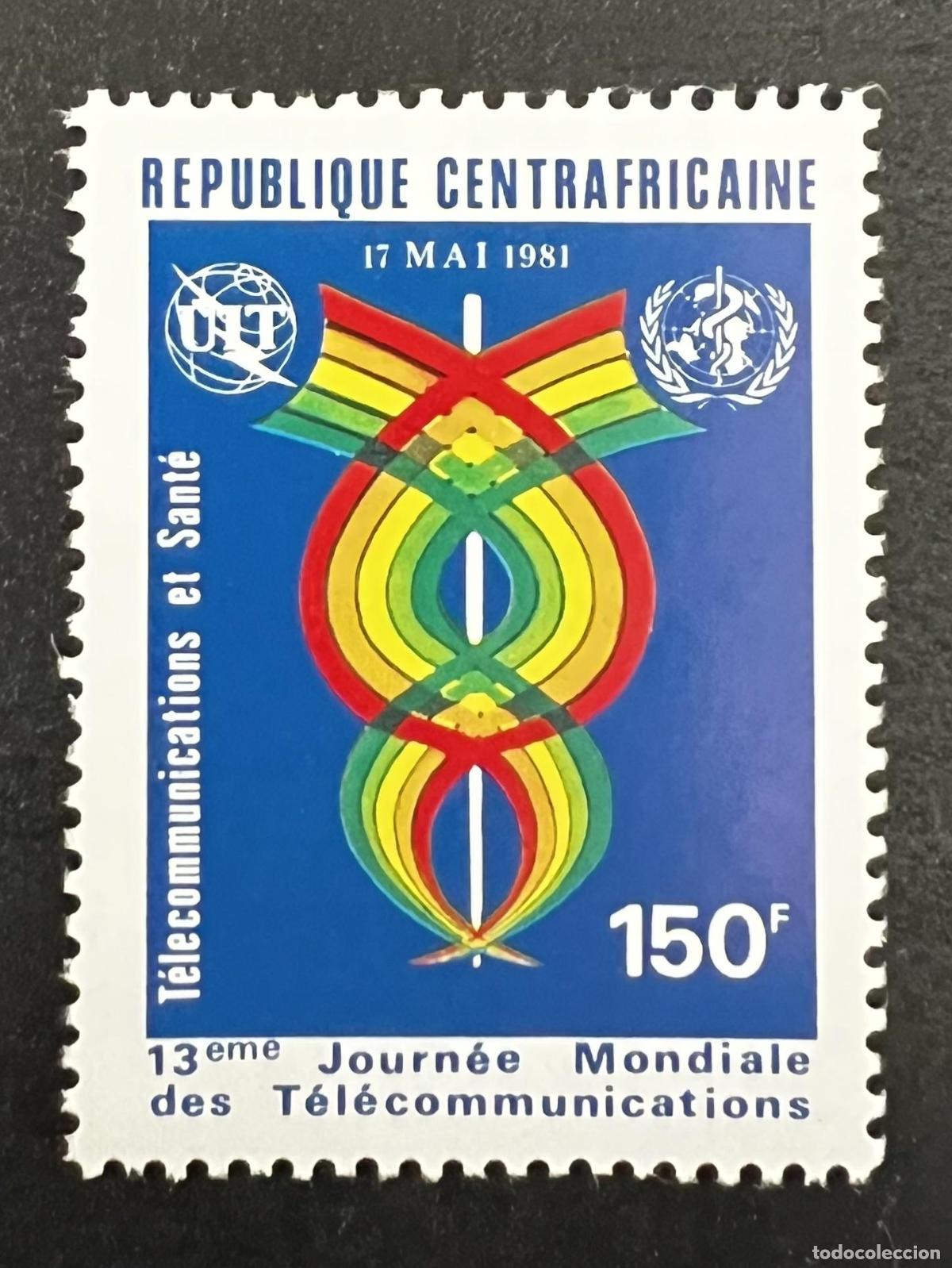 Sellos: Centro&aacute;frica 1981 Mi. 735 D&iacute;a Mundial Telecomunicaciones Salud UIT