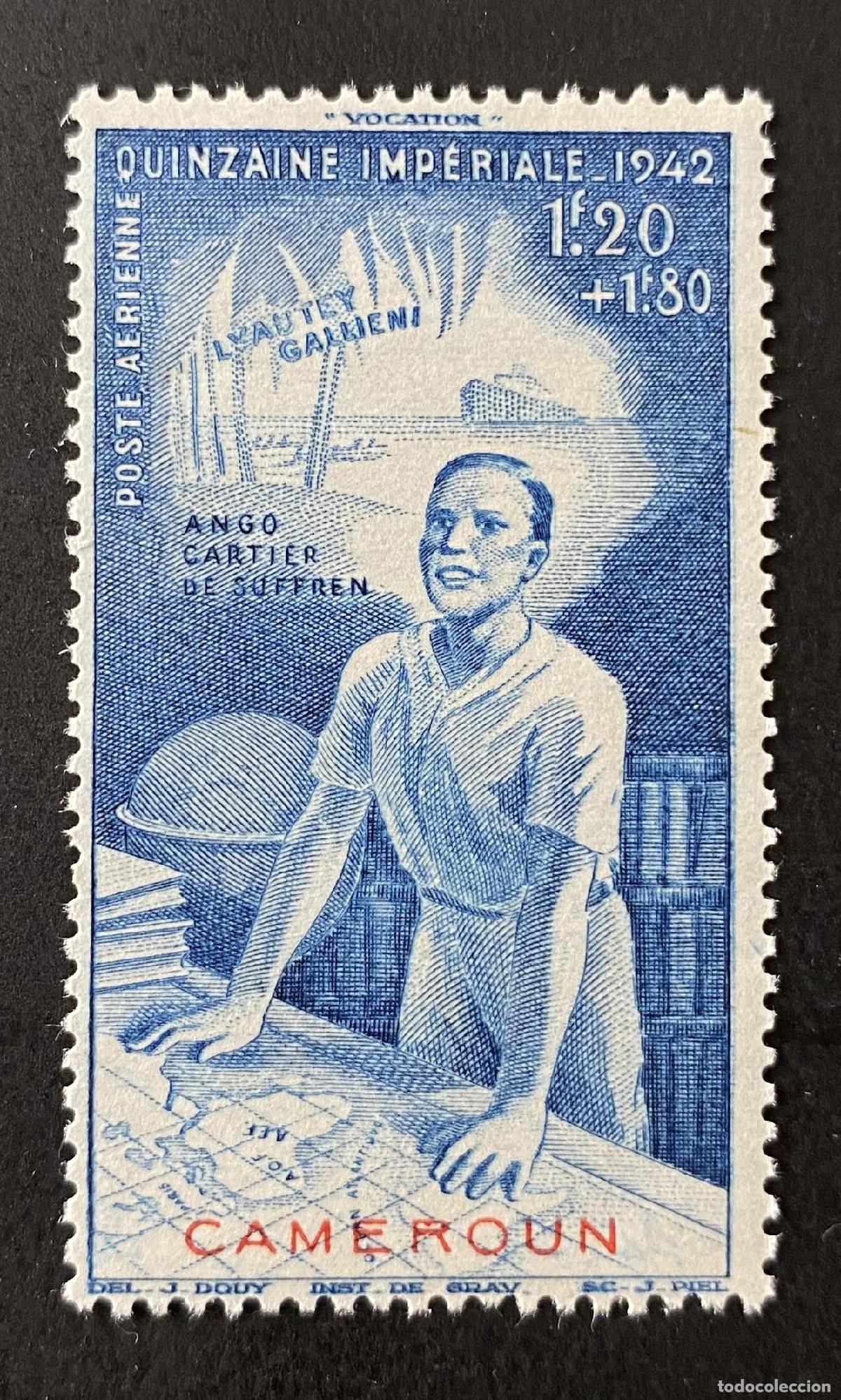 Timbres: Camer&uacute;n 1942 Mi. 247 Quincena Imperial correo a&eacute;reo tarjeta