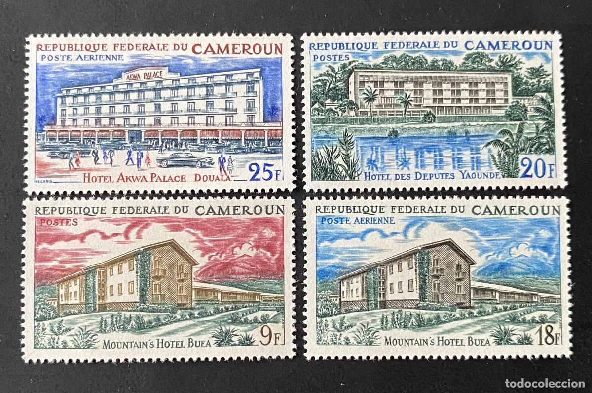 Sellos: Camer&uacute;n 1966 Mi. 453-456 Hoteles Akwa Palace Douala Yaound&eacute; Buea
