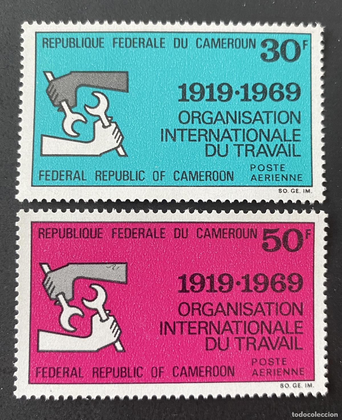 Sellos: Camer&uacute;n 1969 Mi. 598-599 Organizaci&oacute;n Internacional del Trabajo OIT