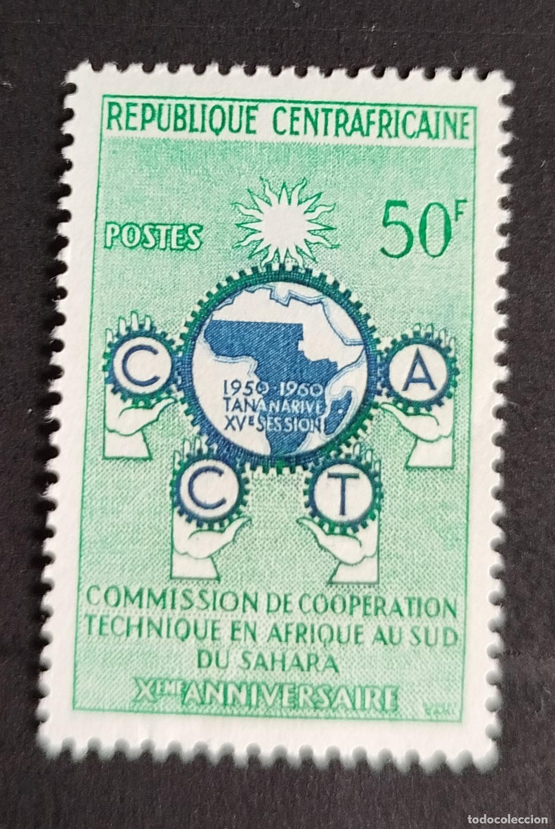 Sellos: Centro&aacute;frica 1960 Mi. 3 CCTA cooperaci&oacute;n t&eacute;cnica &Aacute;frica Sahara