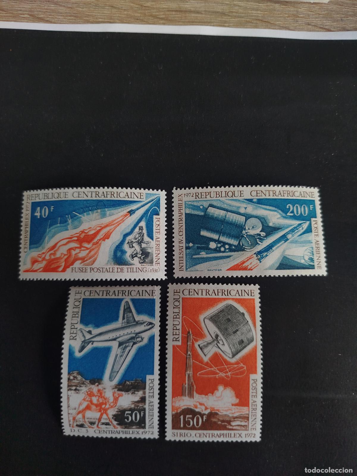 Sellos: Centro&aacute;frica 1972 Mi. 278-283 Centraphilex espacio aviaci&oacute;n sat&eacute;lite