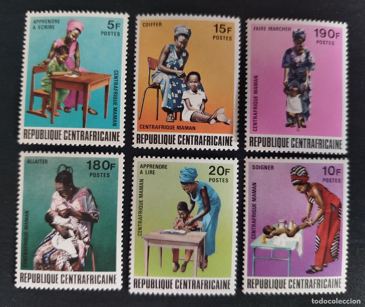 Sellos: Centro&aacute;frica 1972 Mi. 298-303 Madre hijo lactancia cuidado