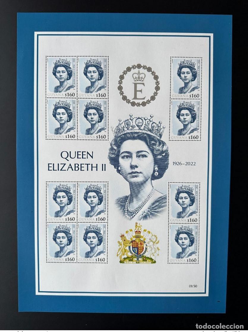 Sellos: Guyana 2022 Mi. 8064 - Hoja de Kleinbogen 'Reina Isabel II' Matej Gabris