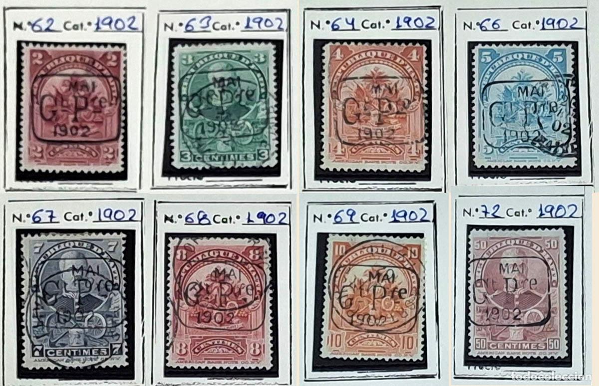 Sellos: 8 SELLOS HAITI 1902