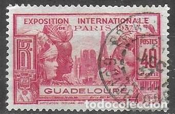 Sellos: SELLO USADO DE GUADALUPE 1937, YT 135