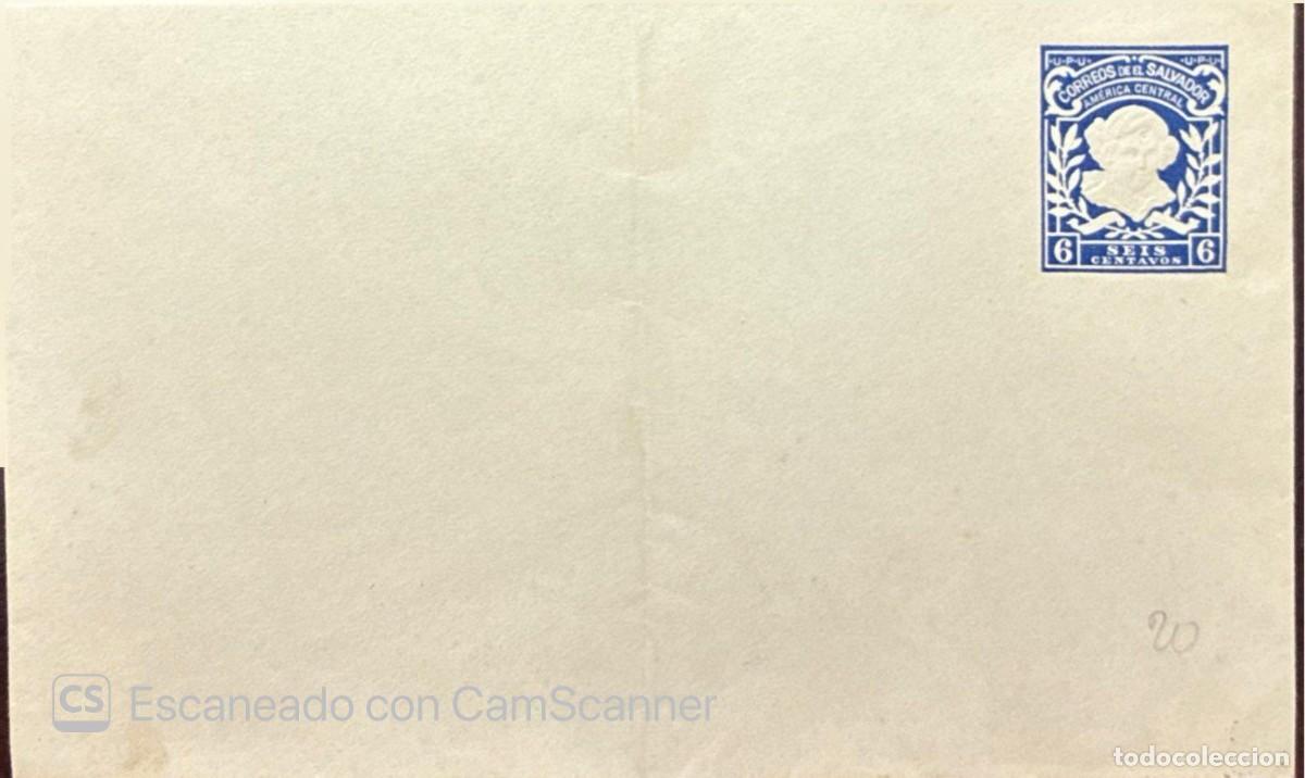Sellos: O) EL SALVADOR, TULLA SERRA, 6c blue, POSTAL STATIONERY UNUSED, UPU