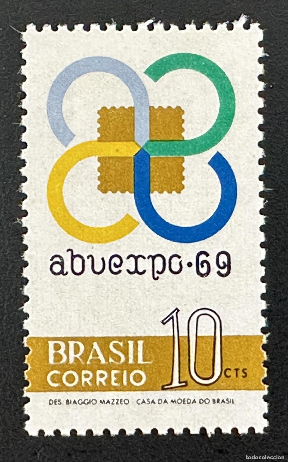 Sellos: Brasil 1969 Mi. 1236 emisi&oacute;n conjunta ABUEXPO-69 exposici&oacute;n