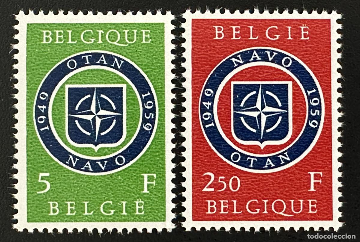 Briefmarken: B&eacute;lgica 1959 Mi. 1147-1148 emisi&oacute;n conjunta OTAN NATO aniversario