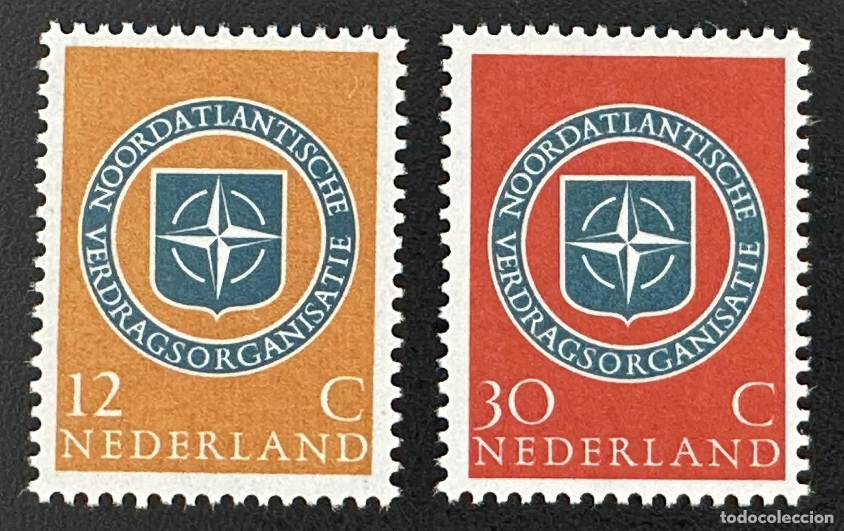 Briefmarken: Pa&iacute;ses Bajos 1959 Mi. 728-729 emisi&oacute;n conjunta aniversario OTAN