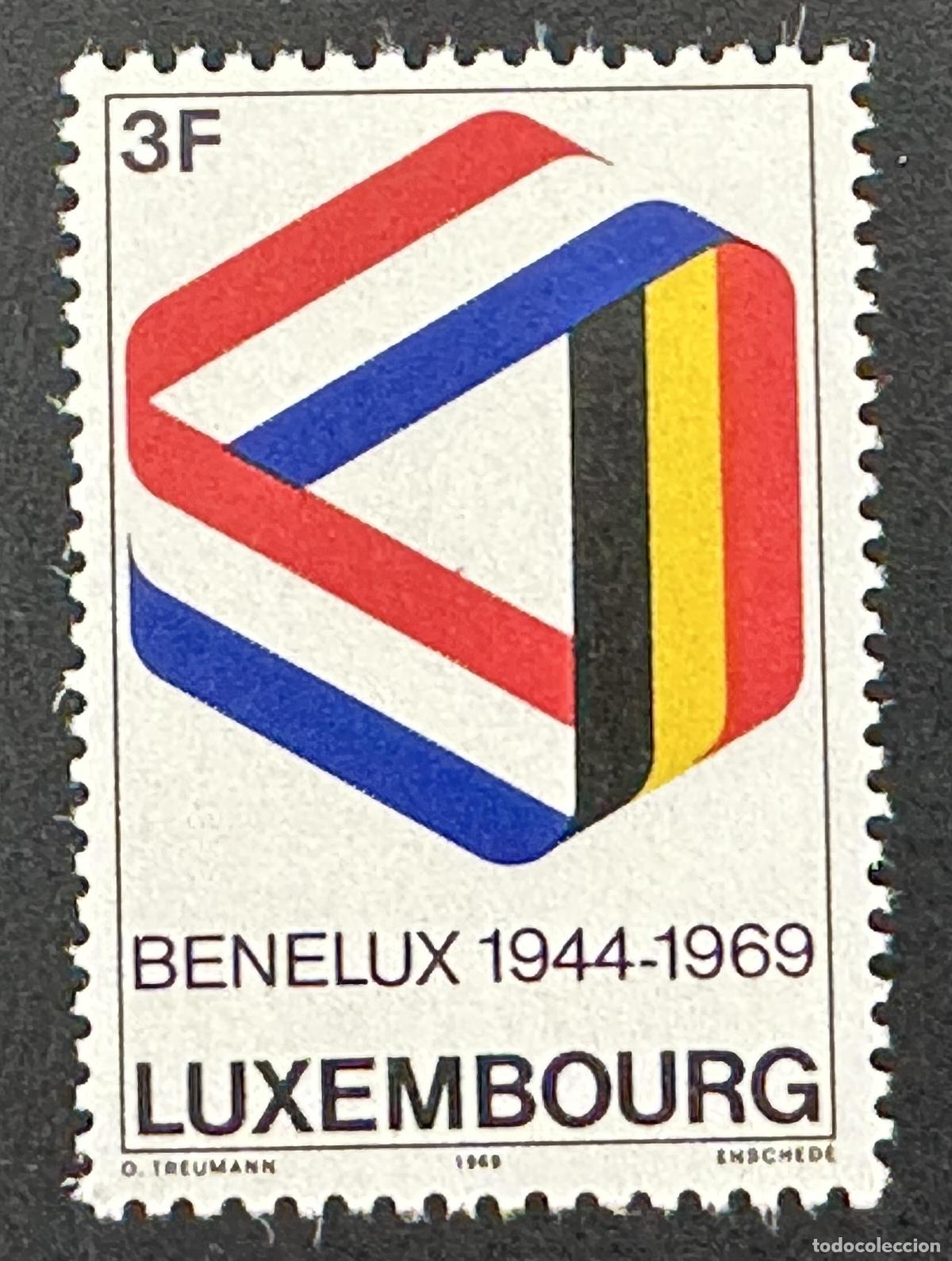 Stamps: Luxemburgo 1969 Mi. 793 emisi&oacute;n conjunta BENELUX 25 a&ntilde;os banderas