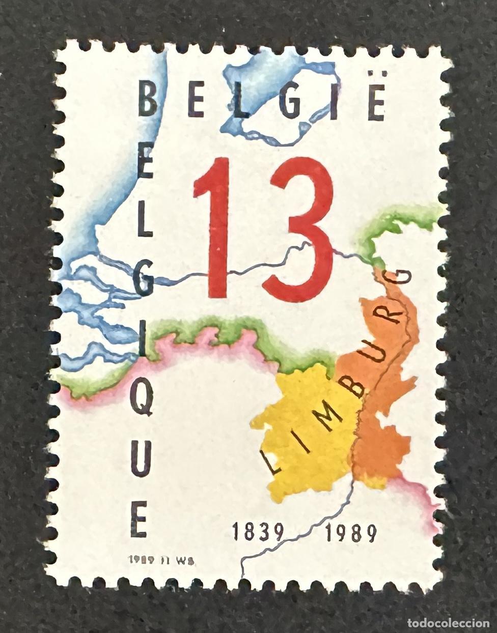Briefmarken: B&eacute;lgica 1989 Mi. 2390 emisi&oacute;n com&uacute;n Limburgo tarjeta 150 a&ntilde;os provincia