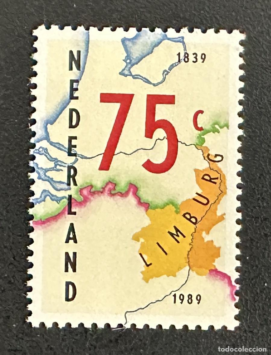 Briefmarken: Pa&iacute;ses Bajos 1989 Mi. 1370 emisi&oacute;n conjunta Limburgo mapa provincia