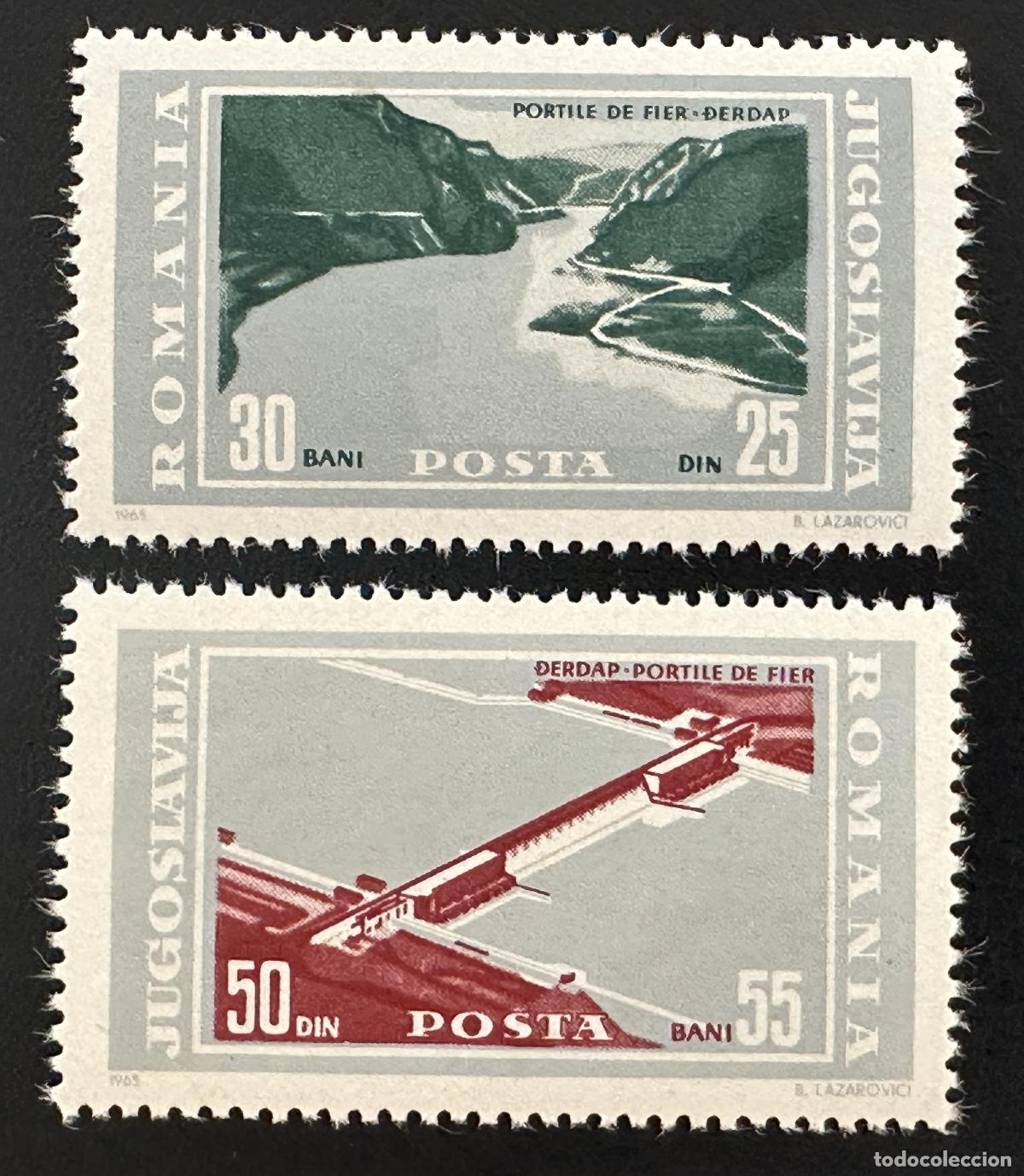 Sellos: Rumania 1965 Mi. 2403-2404 emisi&oacute;n conjunta Puertas de Hierro Đerdap