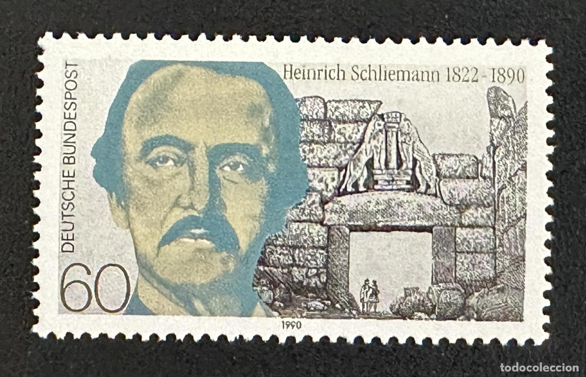 Selos: Alemania 1990 Mi. 1480 emisi&oacute;n conjunta Schliemann arqueolog&iacute;a Troya