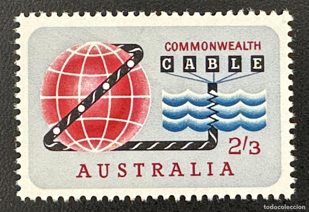 Sellos: Australia 1963 Mi. 338 emisi&oacute;n conjunta cable submarino Commonwealth