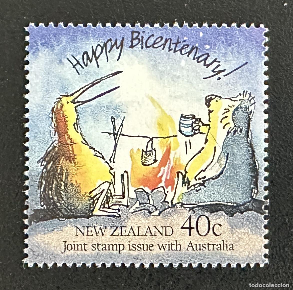 Briefmarken: Nueva Zelanda 1988 Mi. 1032 emisi&oacute;n conjunta Australia bicentenario