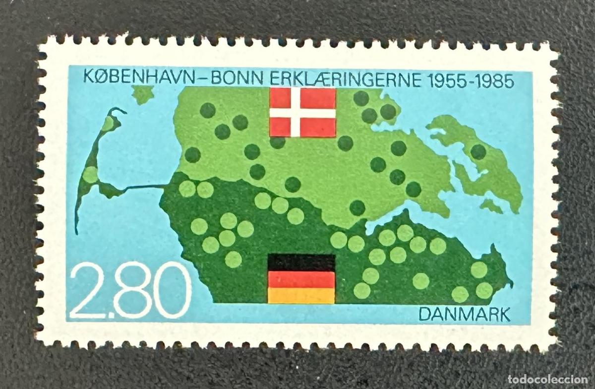 Timbres: Dinamarca 1985 Mi. 829 emisi&oacute;n conjunta declaraciones Copenhague-Bonn
