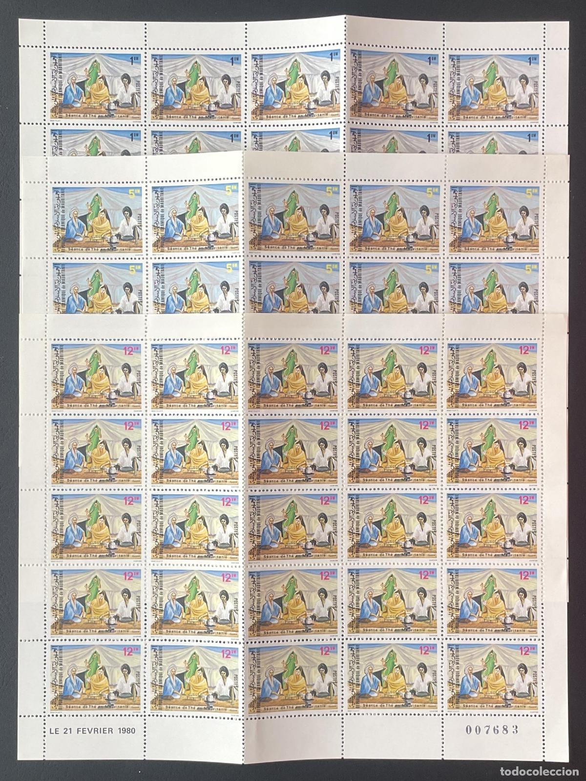 Sellos: Mauritania 1980 YT 458-460 ceremonia tradicional de t&eacute;