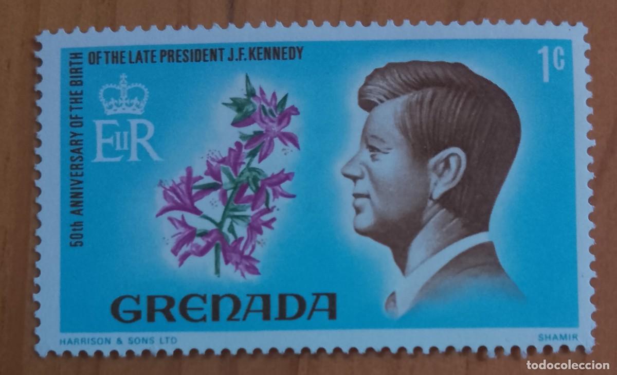 Sellos: GRENADA, GRANADA - V/F 1 C - PRESIDENTE: J. F. KENNEDY - VER DESCRIPCI&Oacute;N