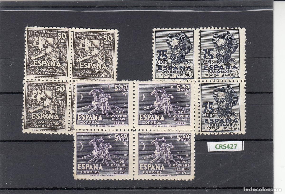 Sellos: CRS0427 SELLOS ESPA&Ntilde;A N&ordm; CAT 1012-14 XX-X BLOQUES DE 4 (Descarnadura en uno de los sellos de 5,5