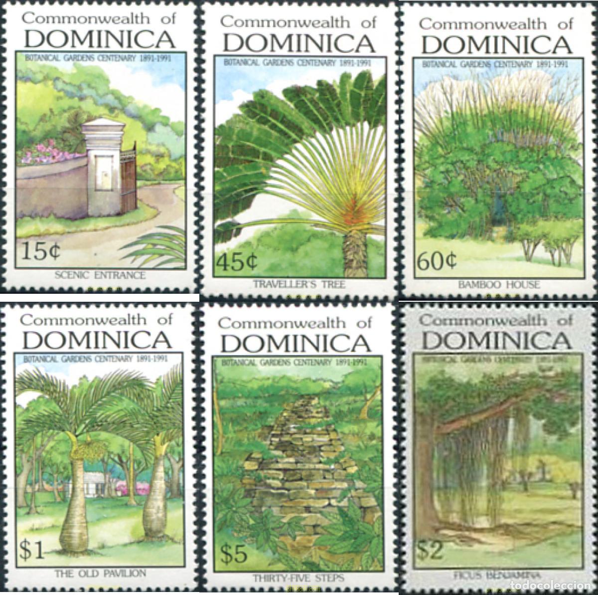 Sellos: 794712 MNH DOMINICA 1992 CENTENARIO DEL JARDIN BOTANICO