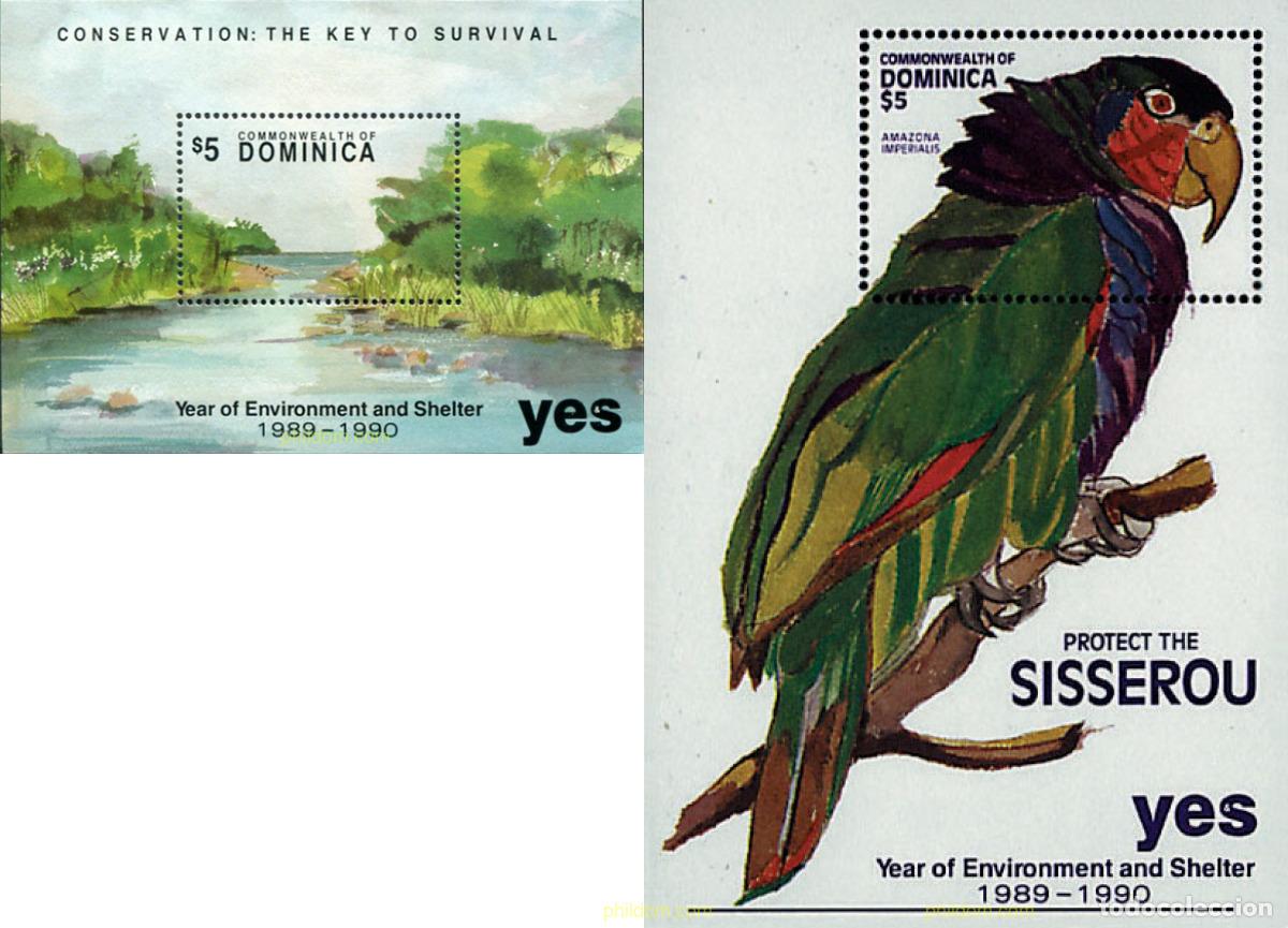 Sellos: 33403 MNH DOMINICA 1991 FAUNA PROTEGIDA