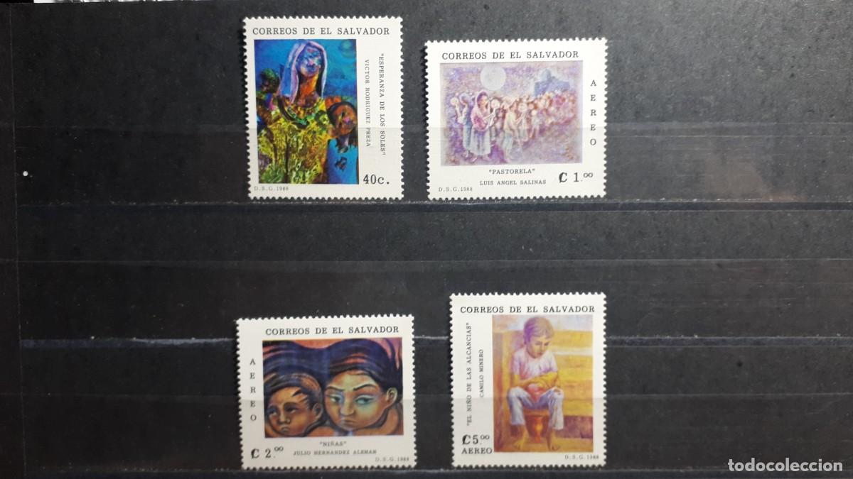 Sellos: EL SALVADOR. A&Ntilde;O 1988. **. YVERT 1037. A&eacute;reo 670/2