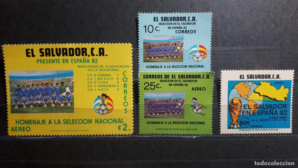 Sellos: EL SALVADOR. A&Ntilde;O 1982. **. YVERT 896. A&eacute;reo 494/6