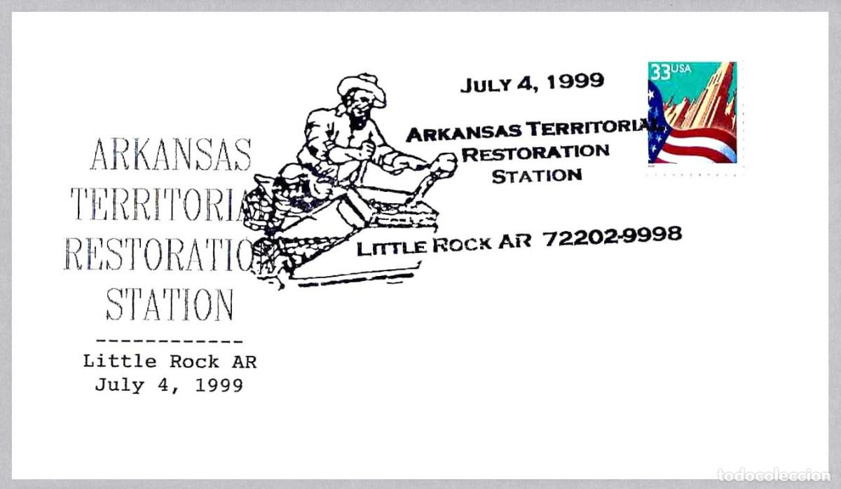 Sellos: Matasellos MINERALES - BUSCADORES DE ORO. Little Rock AR, Estados Unidos, 1999