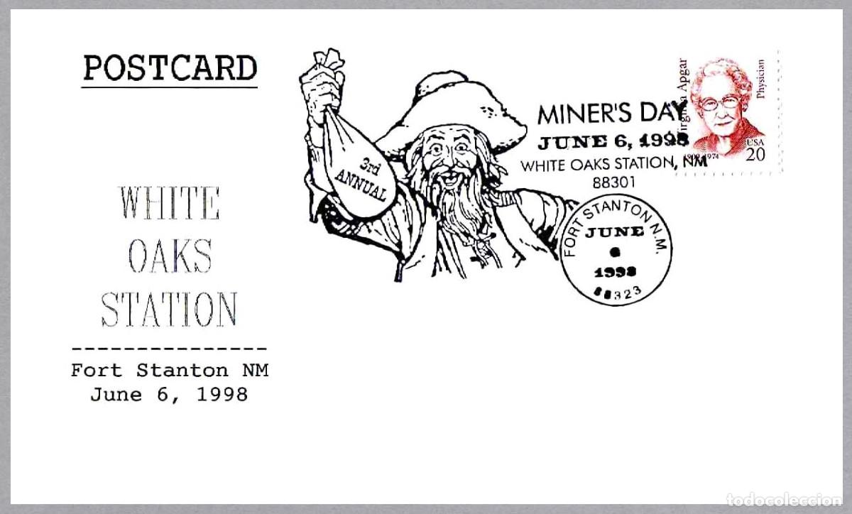 Sellos: Matasellos MINERALES - BUSCADORES DE ORO. Fort Stanton NM, Estados Unidos, 1998