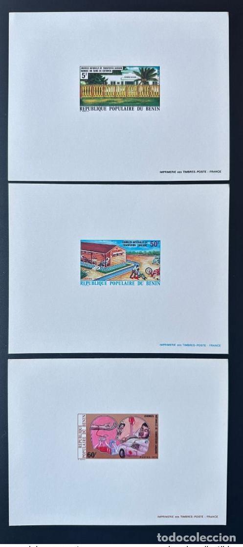 Sellos: Benin 1976 Mi. 75 - 77 Evento de lujo: Jornadas nacionales transfusi&oacute;n sangre