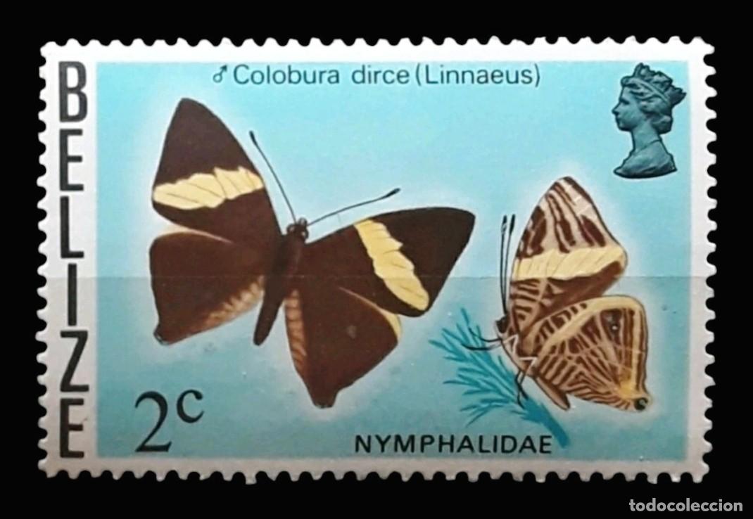 Sellos: BELICE 1974 -1978 Mariposas. YVERT: 337. NUEVO - MNH.