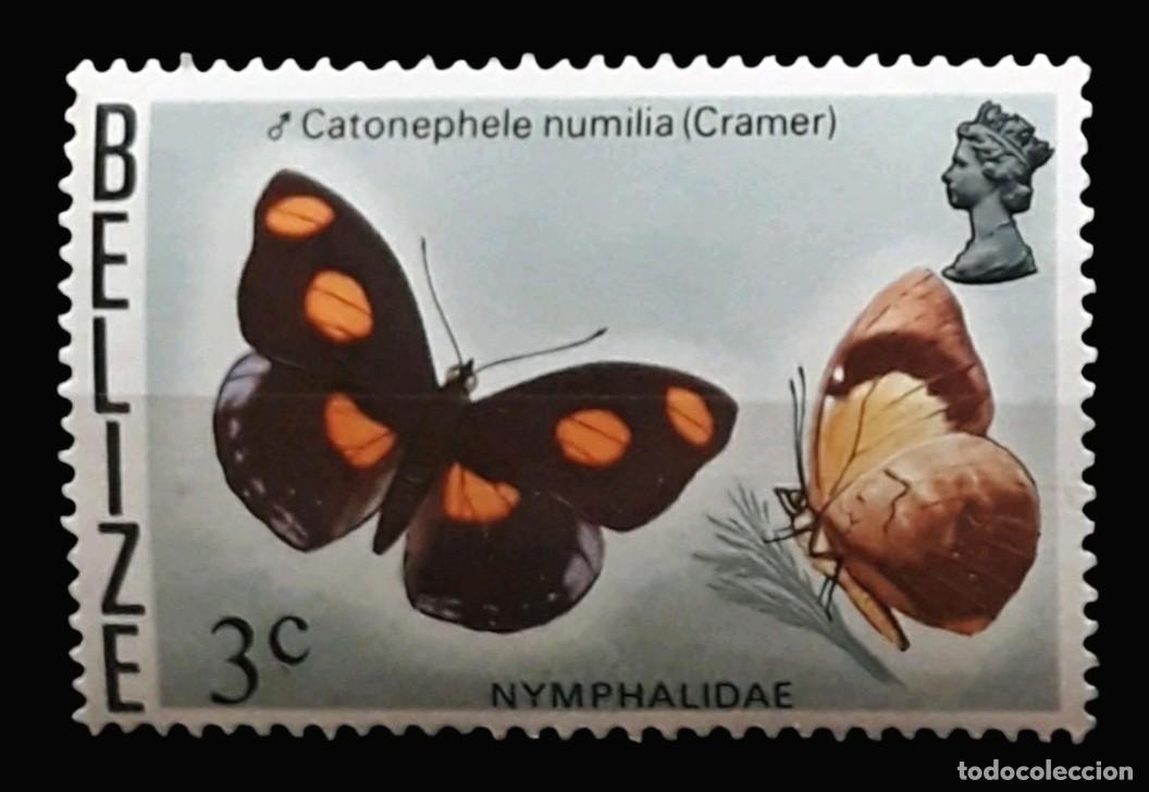 Sellos: BELICE 1974 -1978 Mariposas. YVERT: 338. NUEVO - MNH.