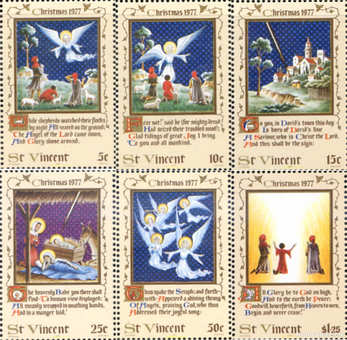 Sellos: 276036 MNH SAN VICENTE 1977 NAVIDAD