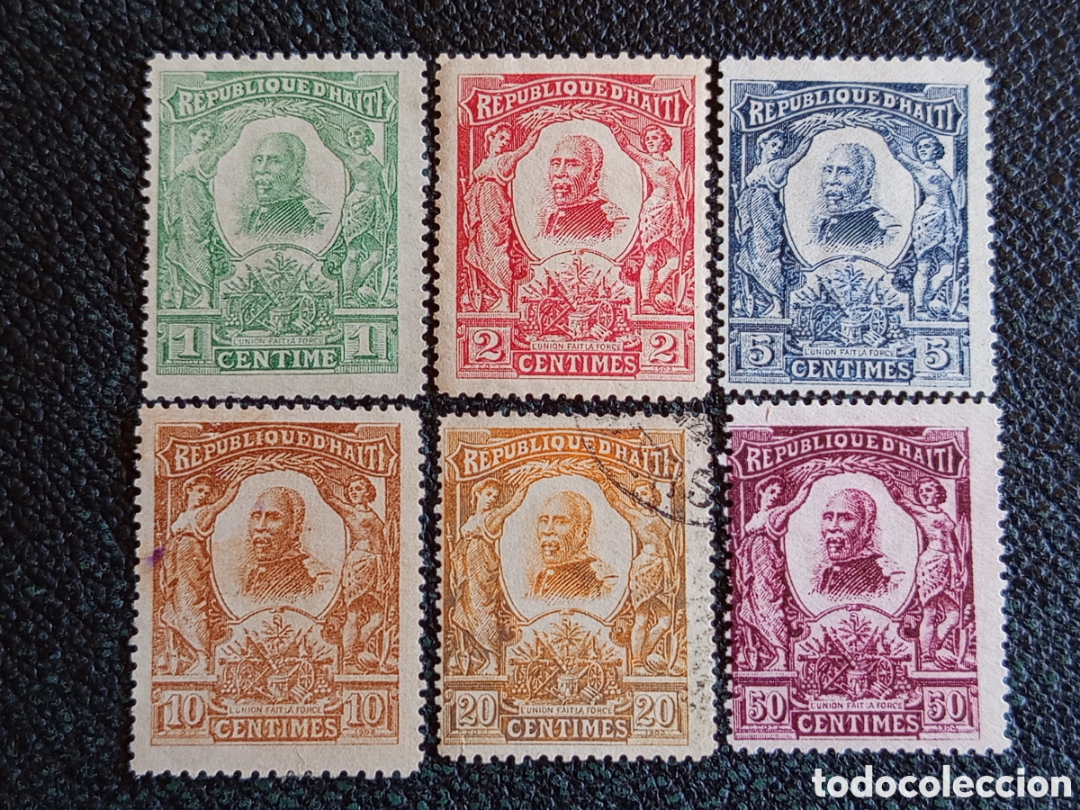 Sellos: Lote 6 Sellos Hait&iacute; 1904 Centenario Nord Alexis (Scott 82, 83, 85, 87, 88, 89)